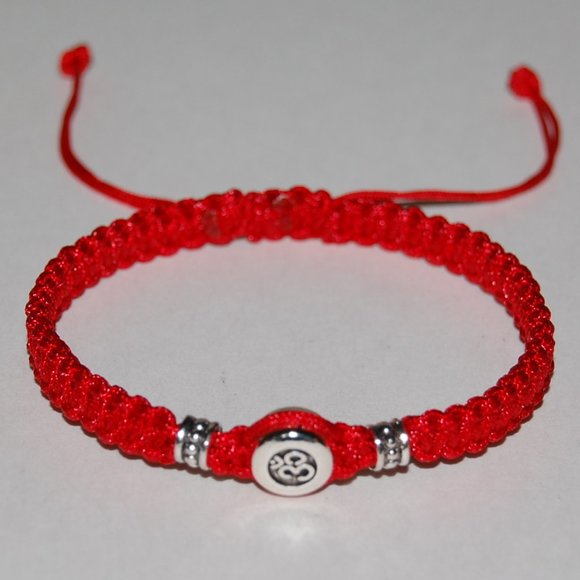 Om Bracelet,Yoga Bracelet,Om Yoga Bracelet,Meditation,Drawstring Bracelet - Picture 3 of 3